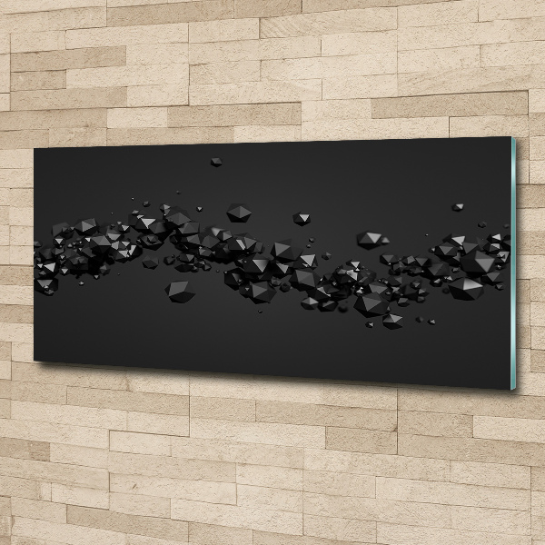 Glass acrylic wall art 3D abstraction