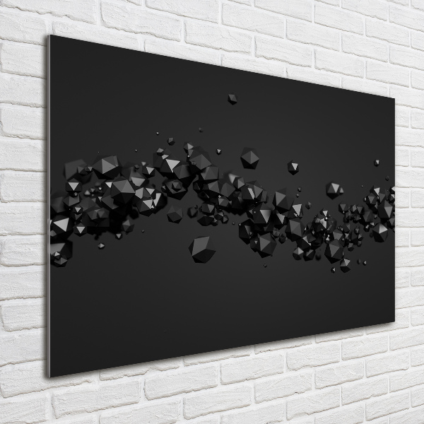 Glass acrylic wall art 3D abstraction