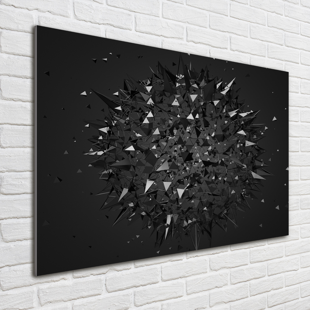 Glass acrylic wall art 3D abstraction