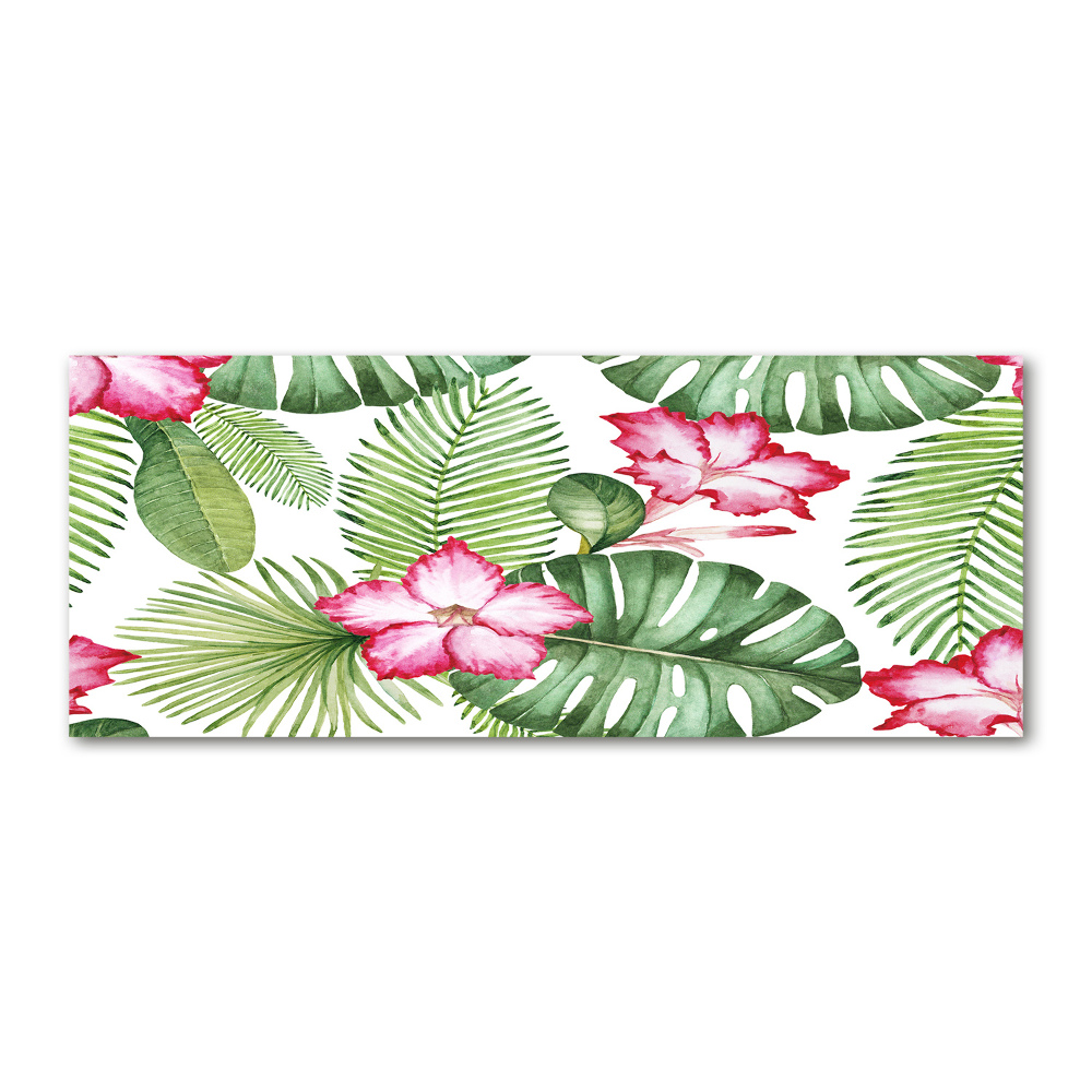 Wall art acrylic Tropical flowers