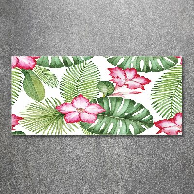 Wall art acrylic Tropical flowers