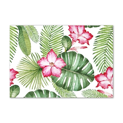 Wall art acrylic Tropical flowers