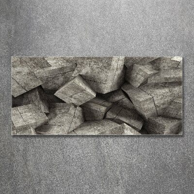 Glass acrylic wall art Concrete cubes