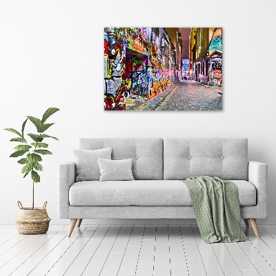 Glass acrylic wall art Colorful graffiti