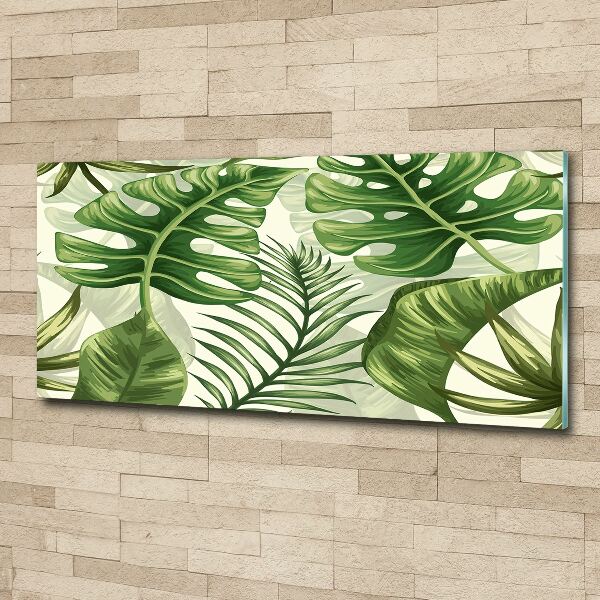 Acrylic wall art Tropical leaves