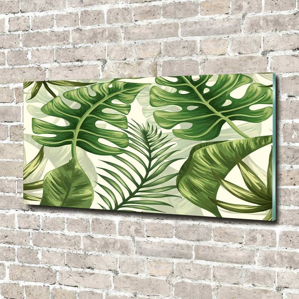 Acrylic wall art Tropical leaves