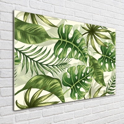 Acrylic wall art Tropical leaves