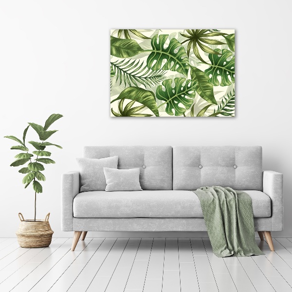 Acrylic wall art Tropical leaves