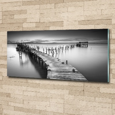 Wall art acrylic Wooden pier