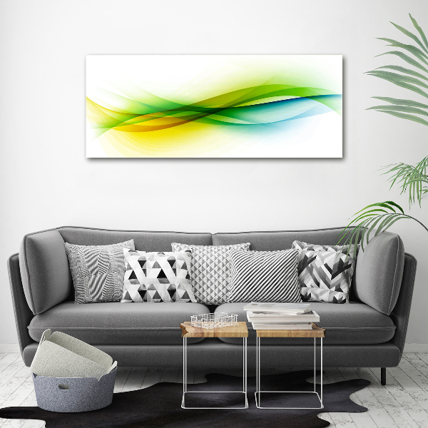 Glass acrylic wall art Wave abstraction