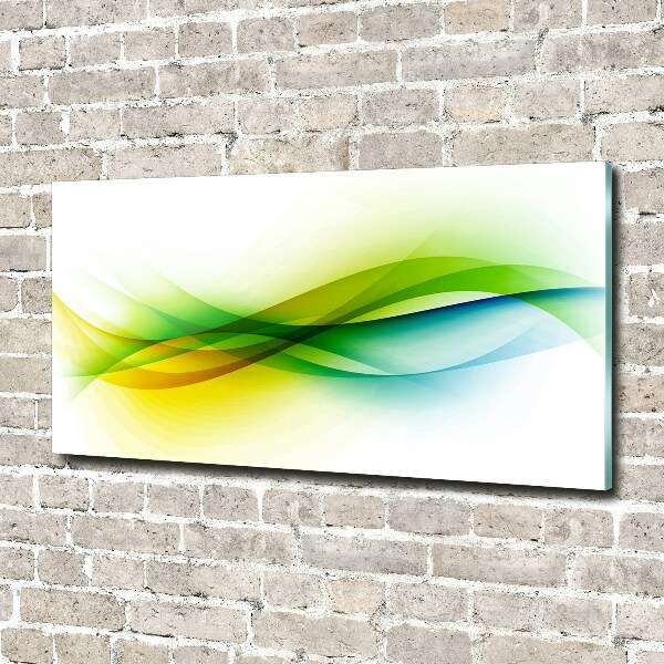 Glass acrylic wall art Wave abstraction