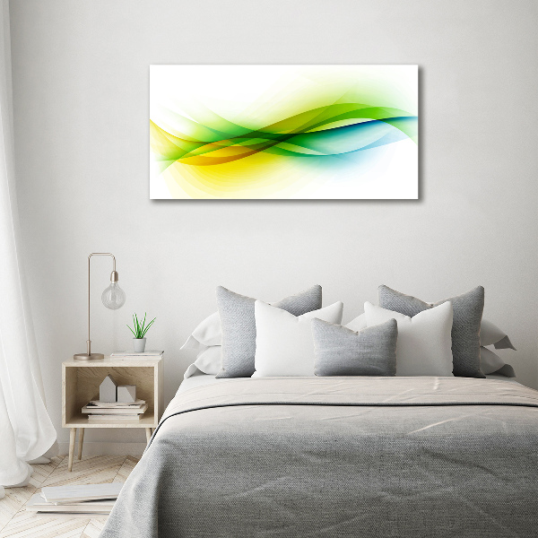 Glass acrylic wall art Wave abstraction