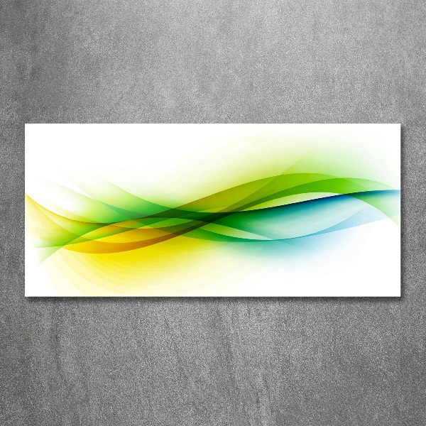 Glass acrylic wall art Wave abstraction