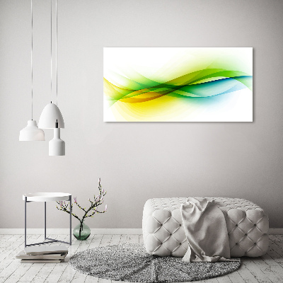 Glass acrylic wall art Wave abstraction