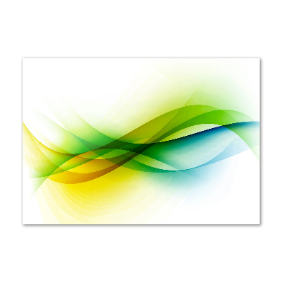 Glass acrylic wall art Wave abstraction