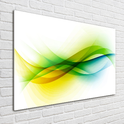 Glass acrylic wall art Wave abstraction