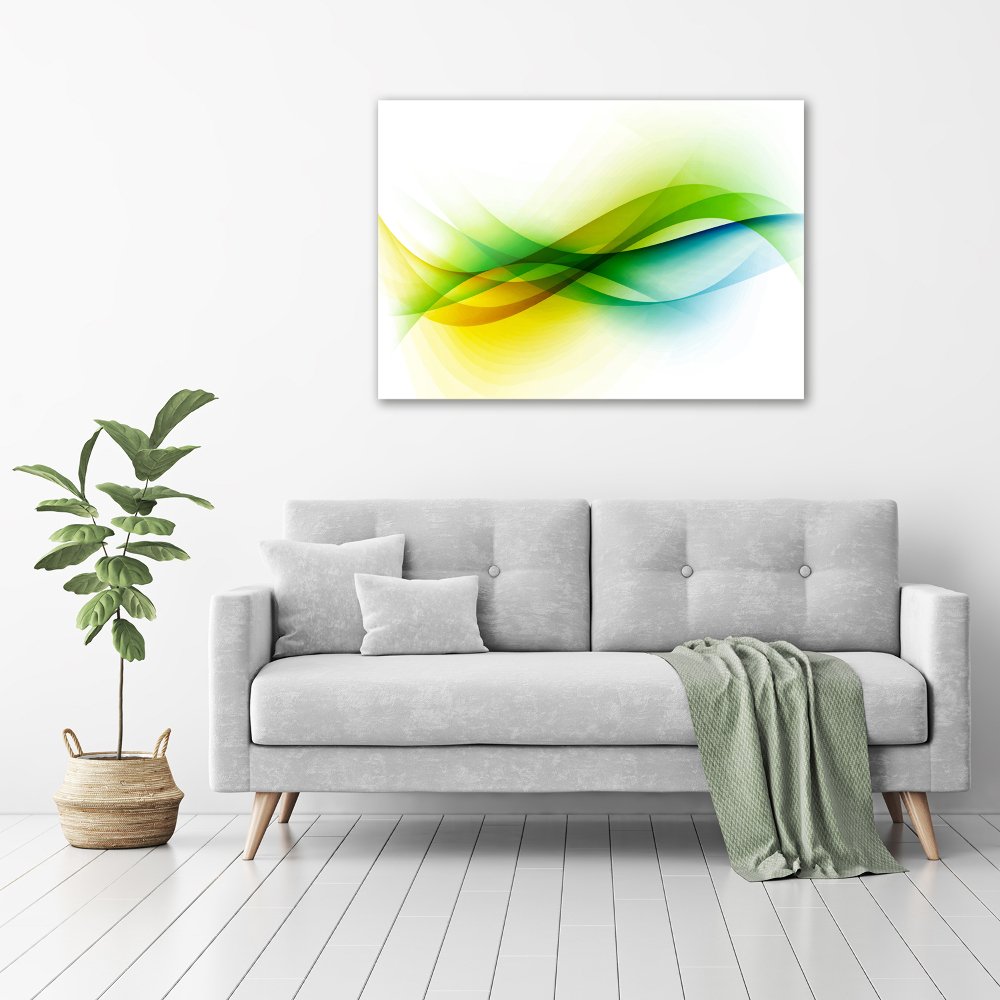 Glass acrylic wall art Wave abstraction