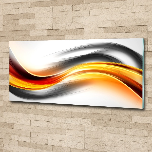 Glass acrylic wall art Wave abstraction