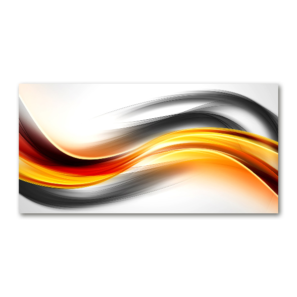 Glass acrylic wall art Wave abstraction