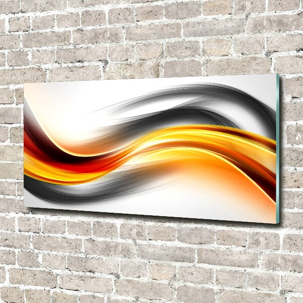 Glass acrylic wall art Wave abstraction