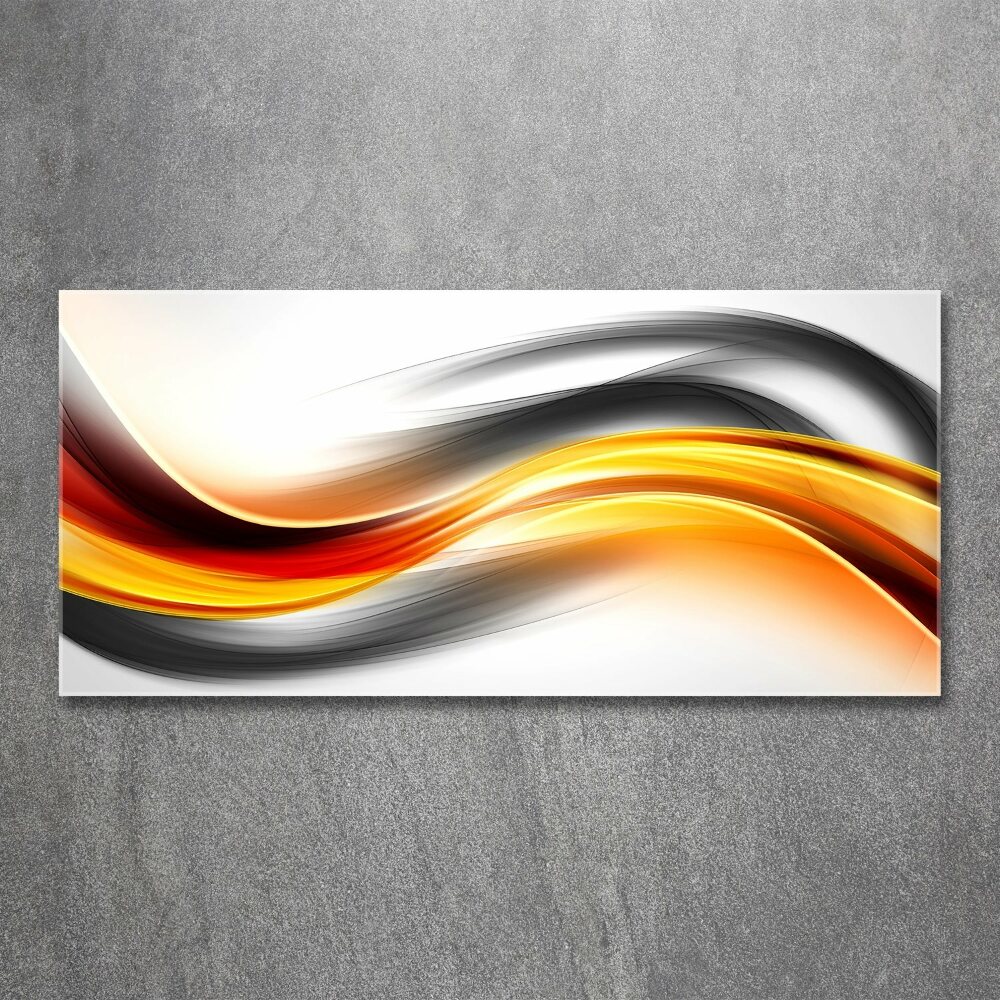 Glass acrylic wall art Wave abstraction