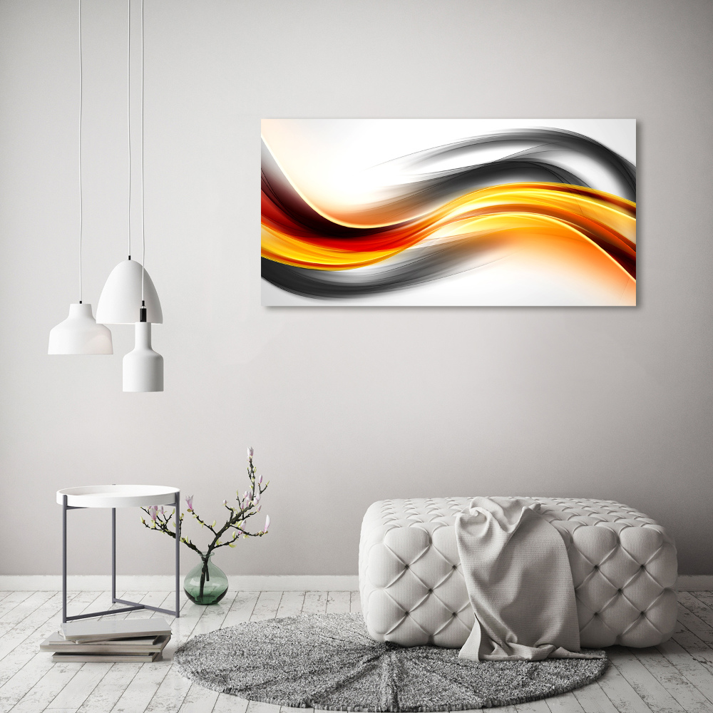 Glass acrylic wall art Wave abstraction