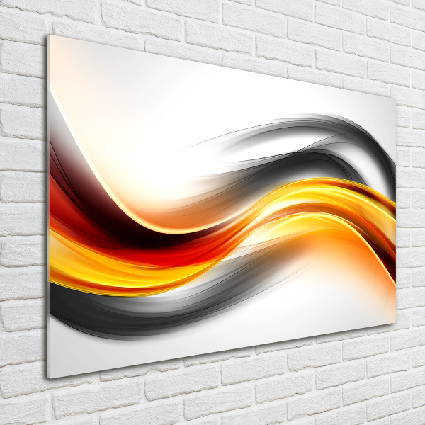 Glass acrylic wall art Wave abstraction