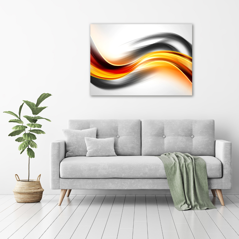 Glass acrylic wall art Wave abstraction