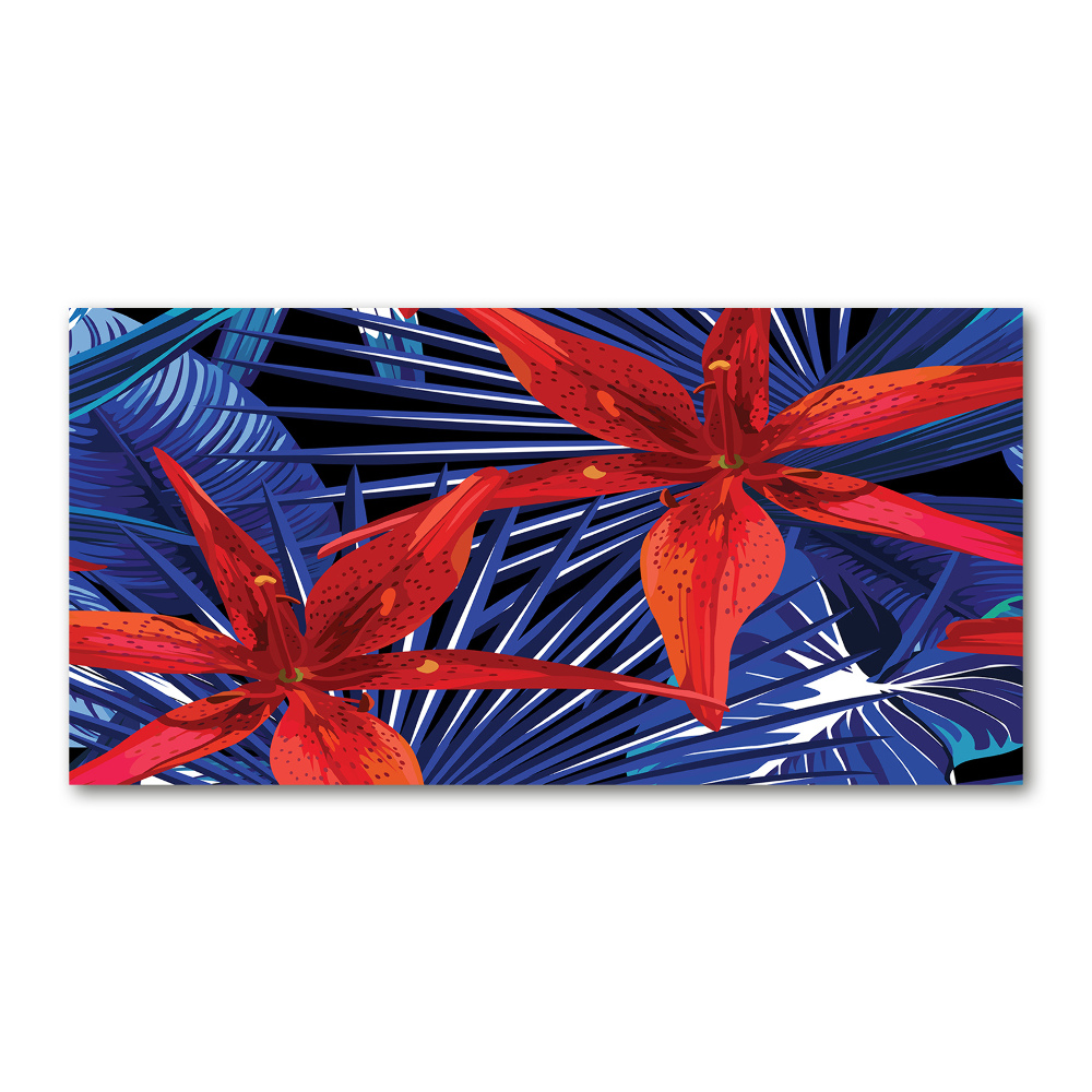 Acrylic print Tropical flowers