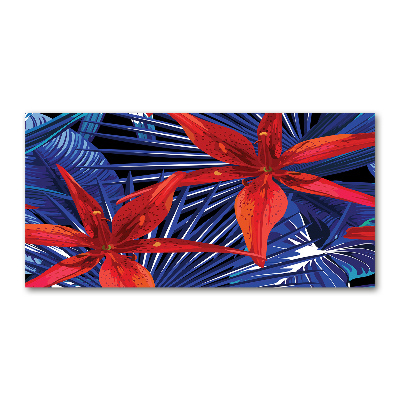 Acrylic print Tropical flowers