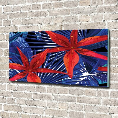 Acrylic print Tropical flowers