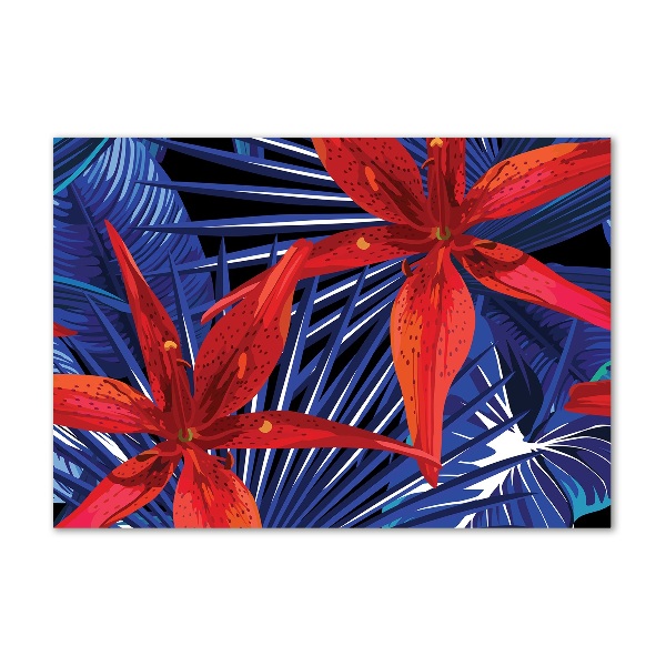 Acrylic print Tropical flowers