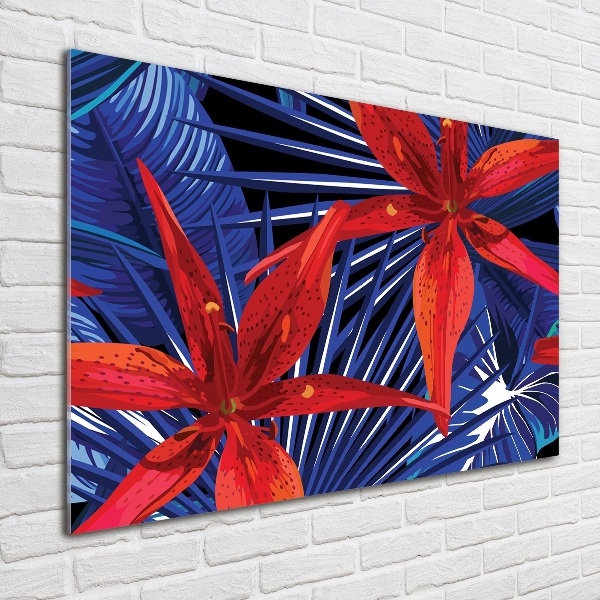 Acrylic print Tropical flowers