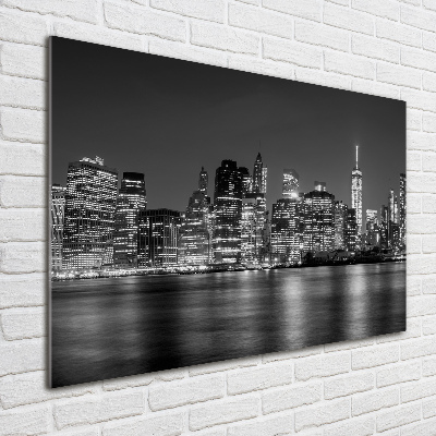 Acrylic wall art Manhattan at night