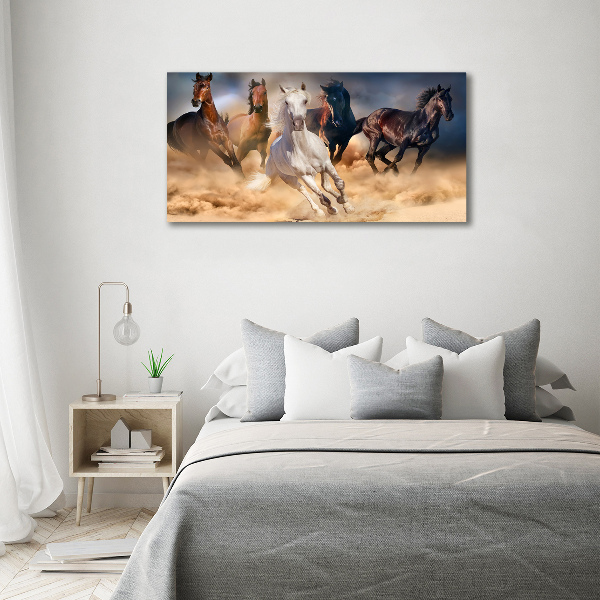 Acrylic wall art Horses at gallop