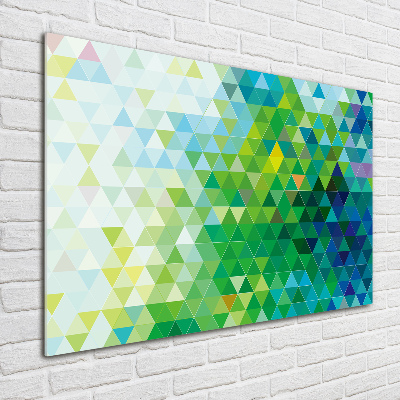 Acrylic wall picture Abstraction of the triangle