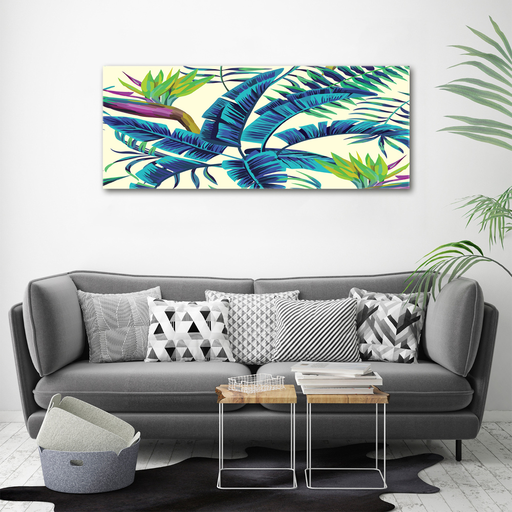 Wall art acrylic Tropical leaves