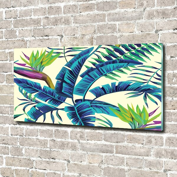 Wall art acrylic Tropical leaves