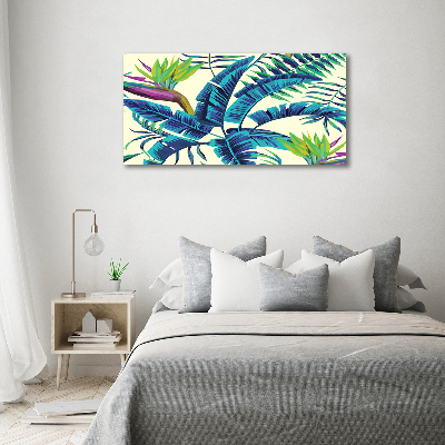 Wall art acrylic Tropical leaves