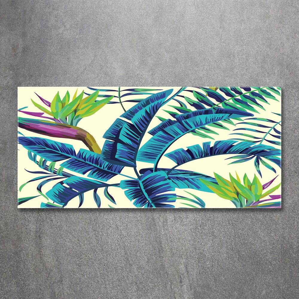 Wall art acrylic Tropical leaves