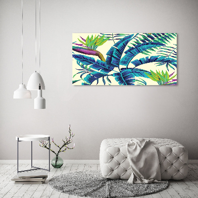 Wall art acrylic Tropical leaves