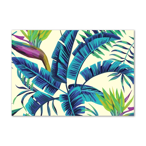 Wall art acrylic Tropical leaves