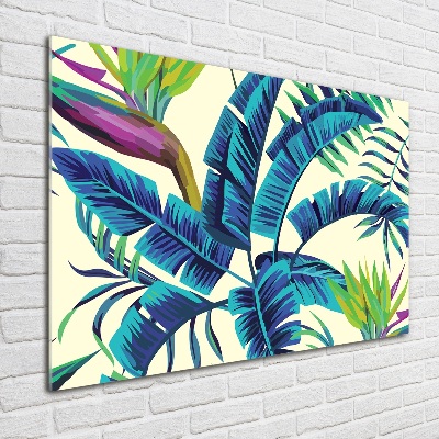 Wall art acrylic Tropical leaves