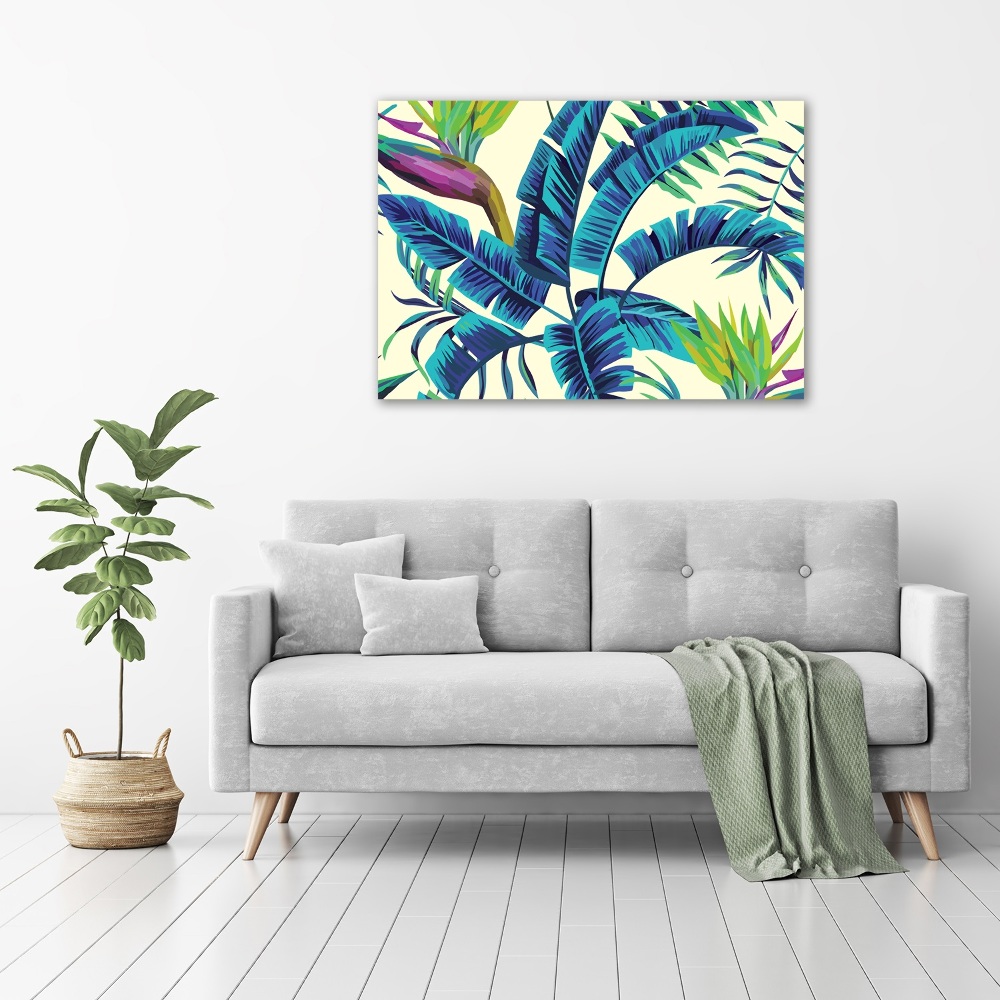 Wall art acrylic Tropical leaves