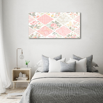 Print on acrylic Roses and butterflies pattern