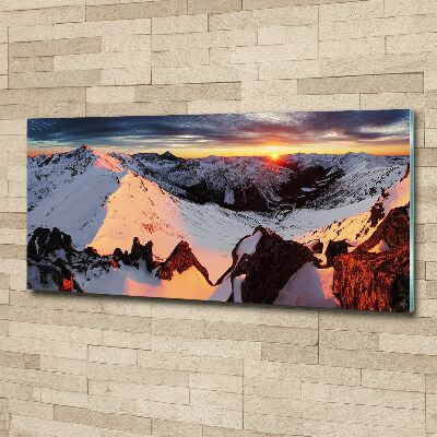 Acrylic wall art Mountains in winter