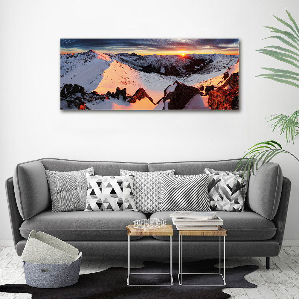 Acrylic wall art Mountains in winter