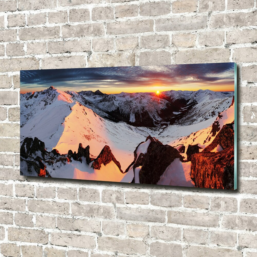 Acrylic wall art Mountains in winter