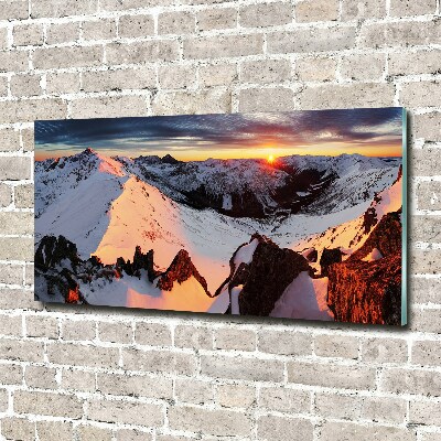 Acrylic wall art Mountains in winter