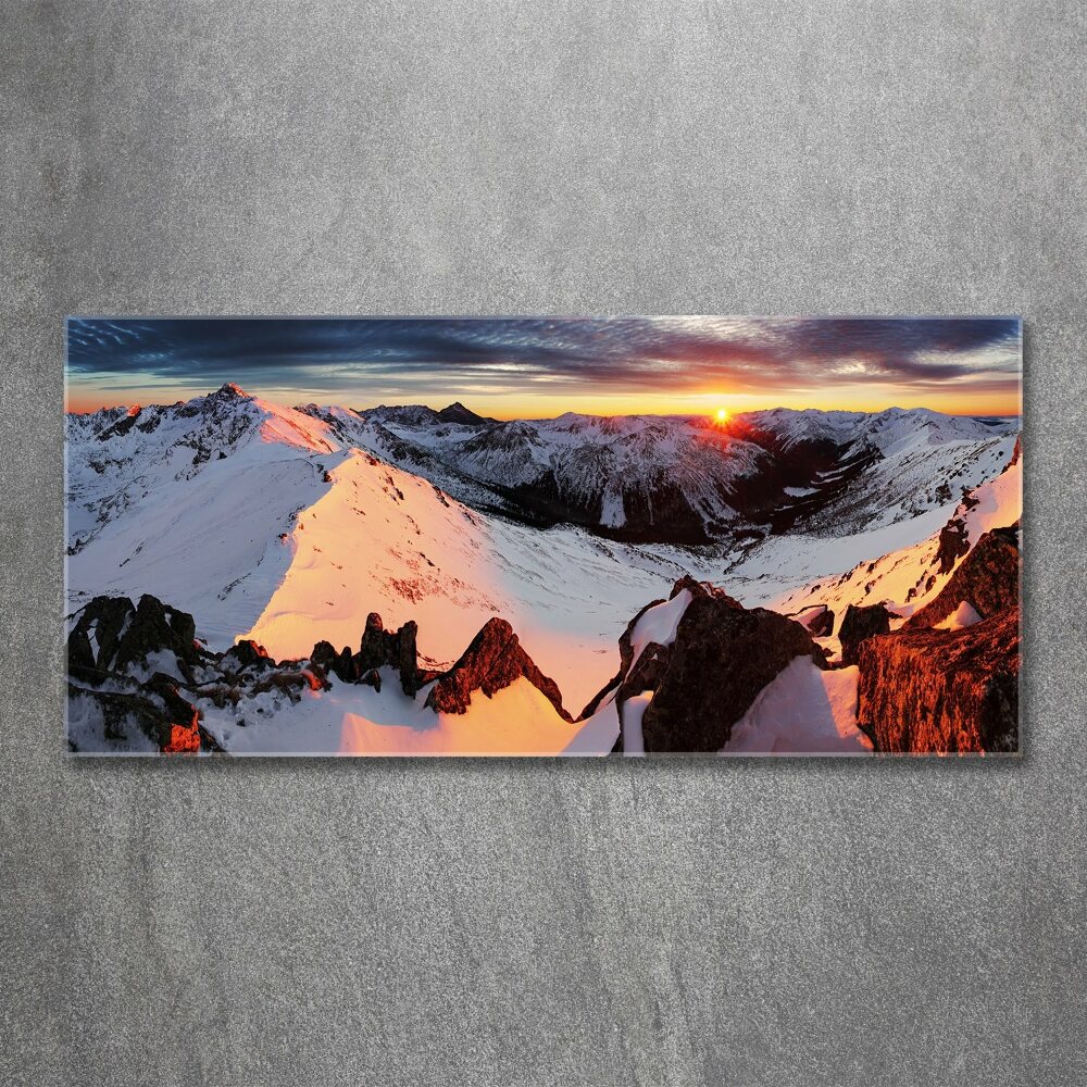 Acrylic wall art Mountains in winter